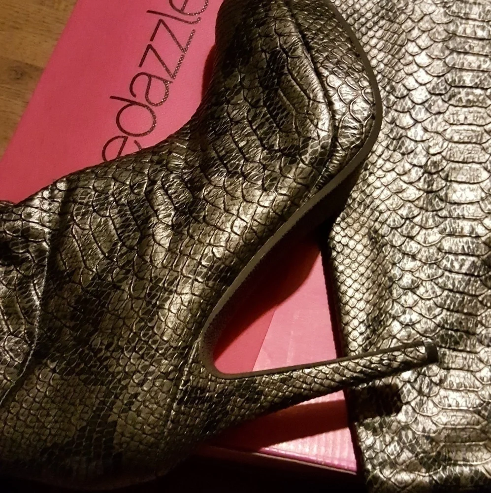 Rhiannon Pewter Thigh-High Boots